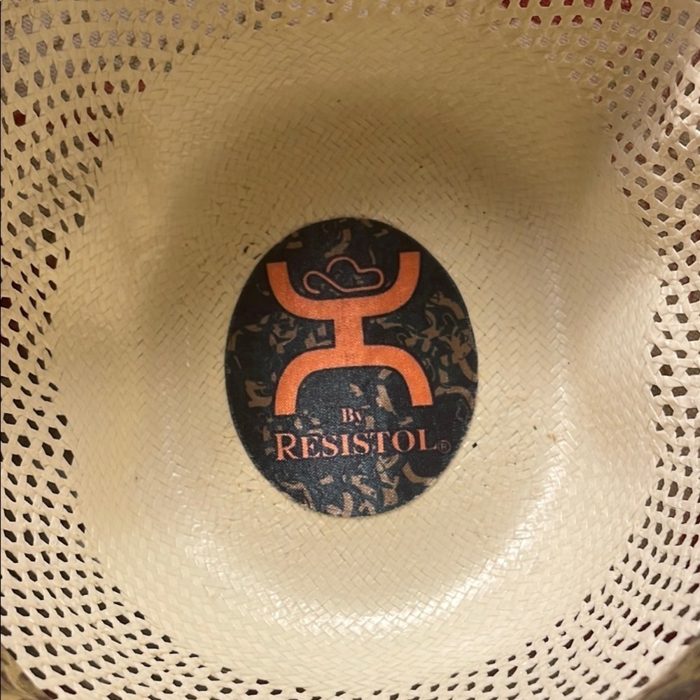 Resistol HOOEY Holden Rodeo Cream/ Brown Stetson Western Style Straw Hat - Picture 2 of 15